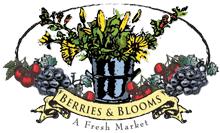 Logo design for Berries & Blooms Fresh Market