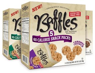 Package Design for Baffles multi-pack a Cereal Foods product