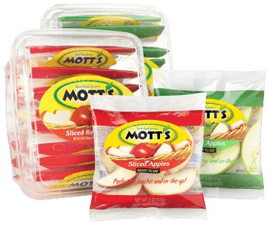 Package Design for Mott's Sliced apples individually packaged
