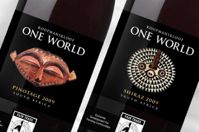 Package Design for One World Wine label