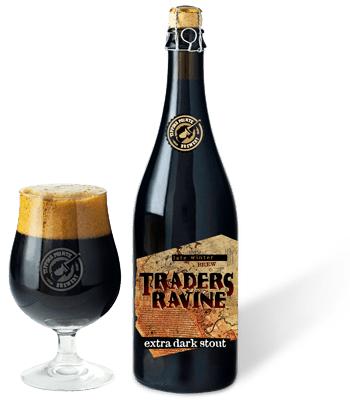 Package Design for Tipping Pointe Brewery's Traders ravine Extra Dark Stout